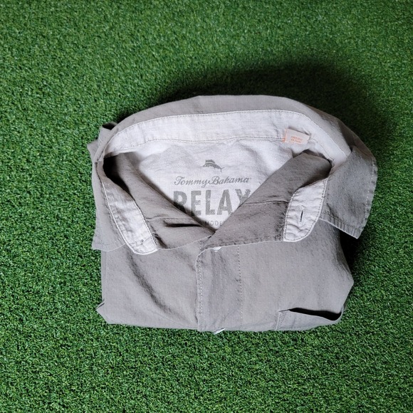 Tommy Bahama Relax Camp Shirt Island Modern Fit Short Sleeve Button Up‎ Large - Picture 1 of 8